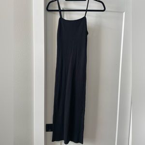 NWT Dress Forum Black Rib Knit Midi Dress, Size Small